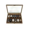 Watch Case 12 Slots Wooden Storage Transparent Window Video Fashion Fathers Day Gift Birthday Present Organizing Small Items (brown Single Layer) (one