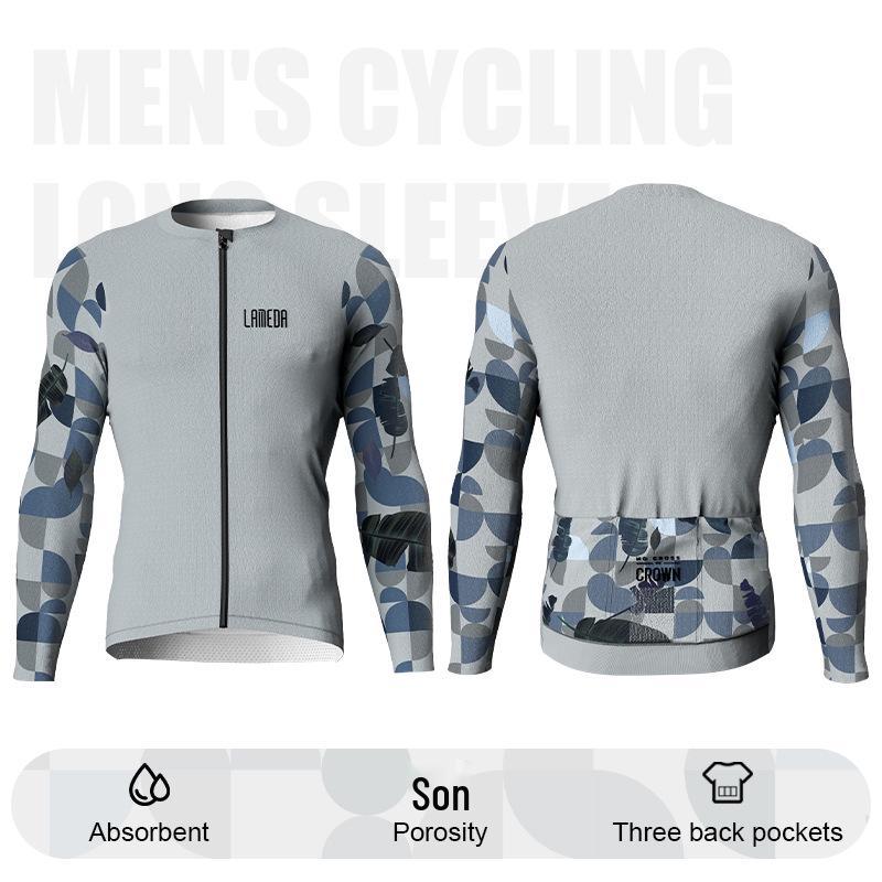 2023 Lampada Men's Long Sleeve Cycling Jersey - Summer/Autumn, Lightweight Road Bike Top