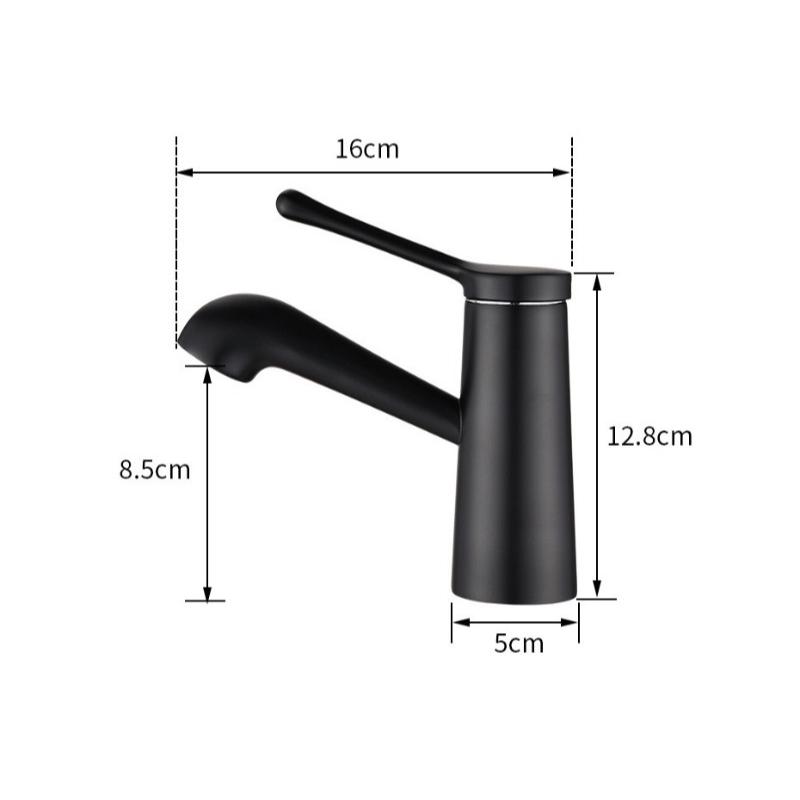 Basin Faucets Modern Black Bathroom Faucet pipe faucets Single Hole Cold and Hot Water Tap Basin Faucet Mixer Taps