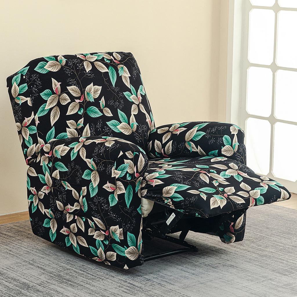 Sesselbezüge mit Taschen, bedruckt, floral, dehnbar, Sessel-Sofabezüge, rutschfeste Möbelprotektoren