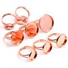 8-20mm 10pcs High Quality IRON Adjustable Ring Settings Blank/Base,Fit 8-20mm Glass Cabochons,Buttons;Ring Bezels