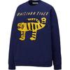 Onitsuka Tiger Letter Animal Pattern Loose Fit Round Neck Long Sleeve Sweatshirt Unisex sweatshirt Light-Navy-Blue 2183B410-400