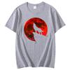 Howling Wolf Blood Moon Full Moon Shirts Graphic Tee Fashion For Unisex Tops Tshirt New Arrival Goods Short Sleeve Tee Unisex Clothes