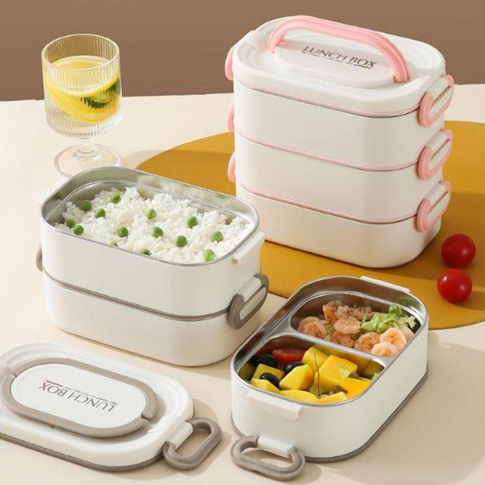 Large Capacity Multi Layer Lunch Box Leak-proof Divided Food Storage Container  School