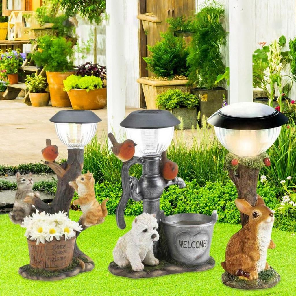 12*6*6cm Garden Decoration Animal Shaped Resin Solar