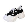 2025 New Shoes for Women Lace Up Outdoor High Quality Women Sneakers High Heels Sponge Bottom Casual Round Head Vulcanize Shoes