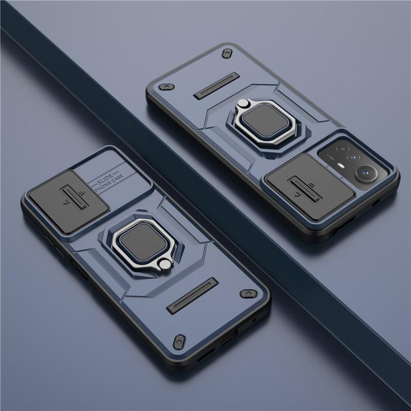 For Redmi Note 12s Cover For Redmi Note 12s Case 6.43 Inch Lens Sliding Window Protector Armor Shockproof Holder Magnetic Bumper