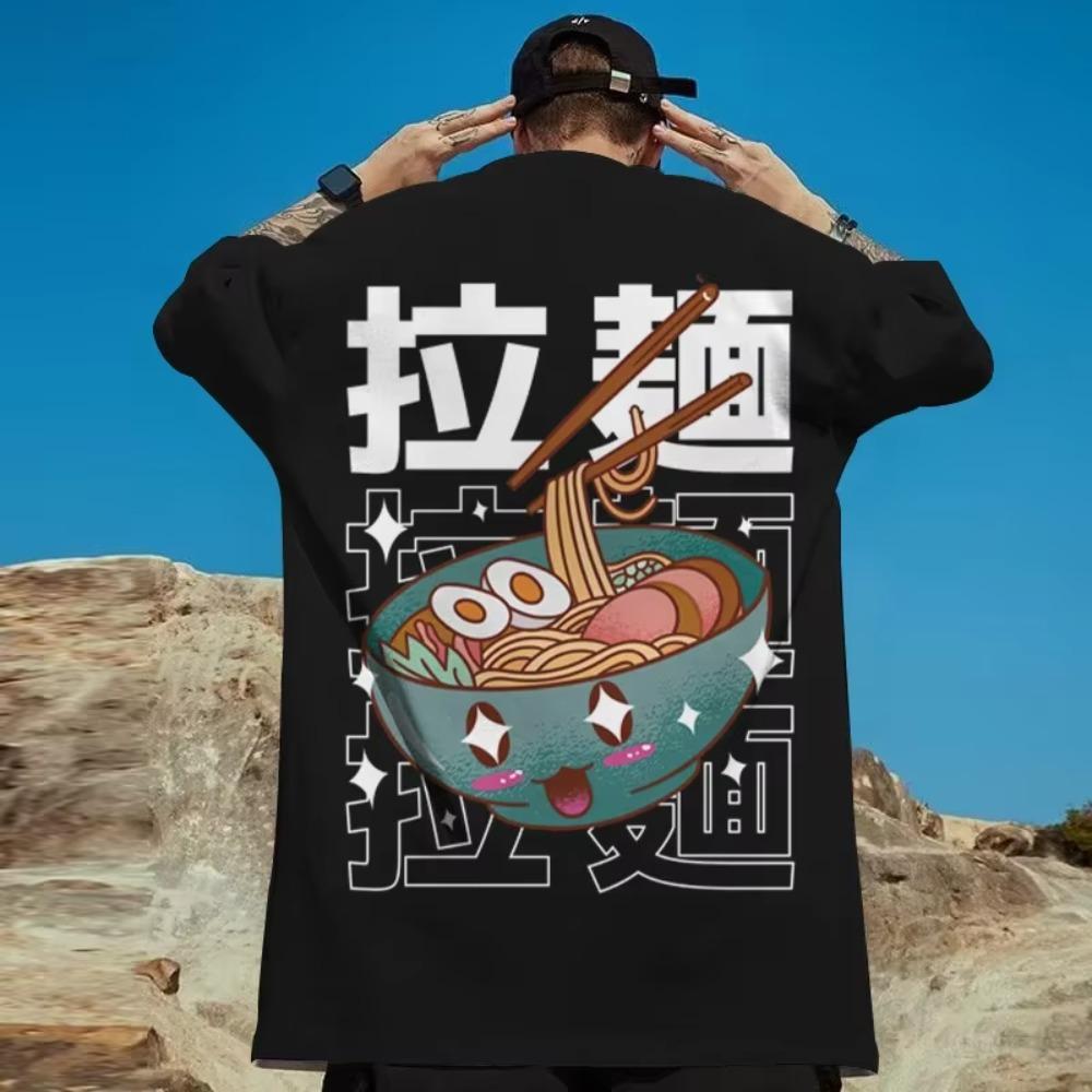 New 3d Noodles Printed T-Shirt For Men Cute Harajuku Men's T-Shirt Daily Casual Tees Oversize Loose Quick Dry Short Sleeve Tops