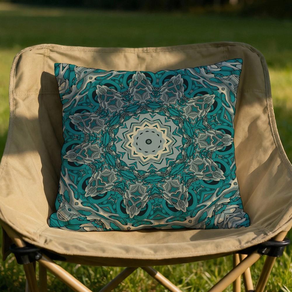 Boho Mandala Floral Pattern Cushion Cover Soft Reversible  Durable Pillow Cover  MultiScene Use for Home  Car Daily Comfort