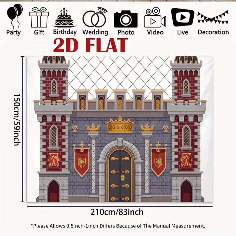 2D Medieval Castle Kingdom Photography Background Cloth