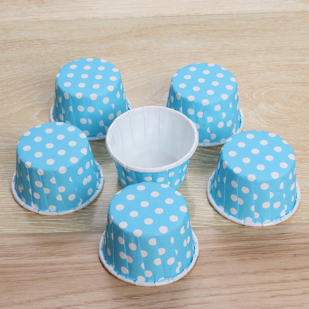 100PCS Colorful Grease-proof Dot Decorate Pan Case Paper Muffin Cup Cupcake Liner Baking Wrapper