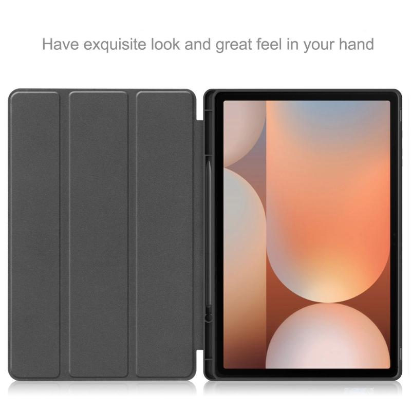 PU Protective Case For Tab S10 Ultra 14.6inch Tablets with S Pencil Holder Auto Wake Sleep Function Black