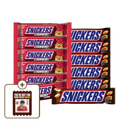 Snickers Erdbeergeschmack 40G 6 Stück + Erdnuss 51G 6 Stück
