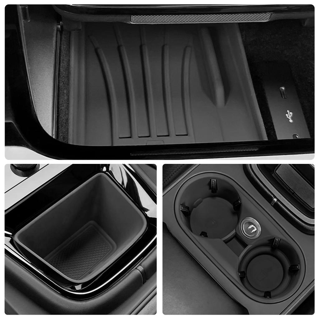 Center Console Silicone Protective Pad Set for Porsche Cayenne 2024 Storage and Phone Charging Custom Porsche Waterproof Protective Easy To Keeps Your