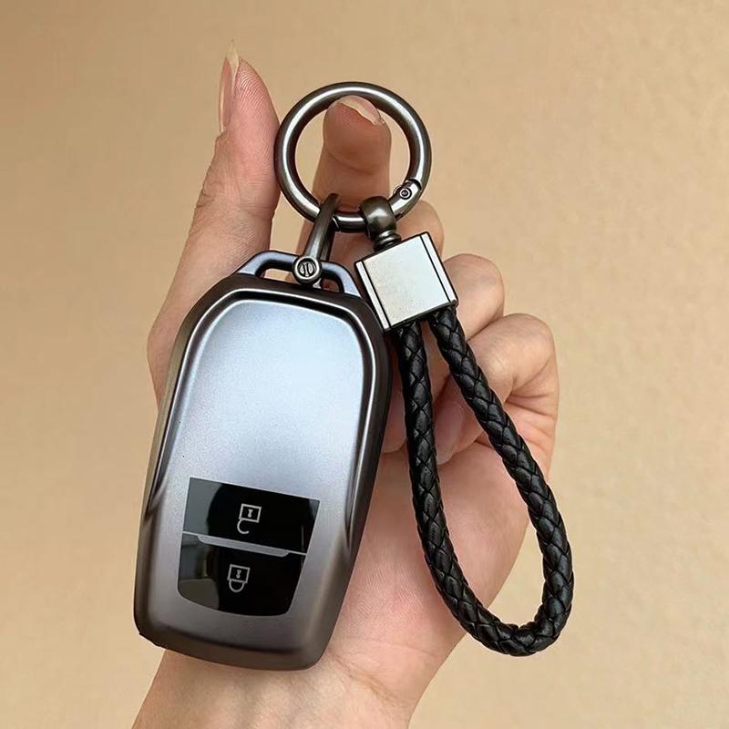 Tpu Car Key Case Cover Shell Fob For Toyota Chr Hilux Fortuner Land Cruiser 200 Camry Corolla Crown Rav4 Highland Key Chain