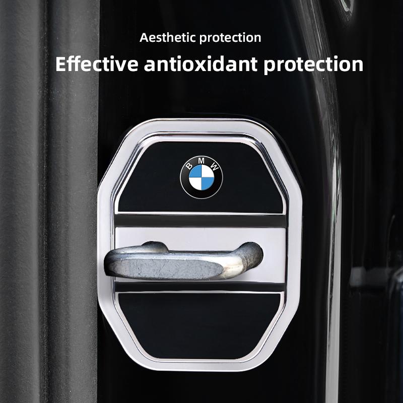 4Pcs Car Door Protection Cover Valve Cap Sticker Decoration Accessories For BMW X1 X2 X3 X5 X4 X6 X7 iX3 F20 F10 F07 E70 E46 E90