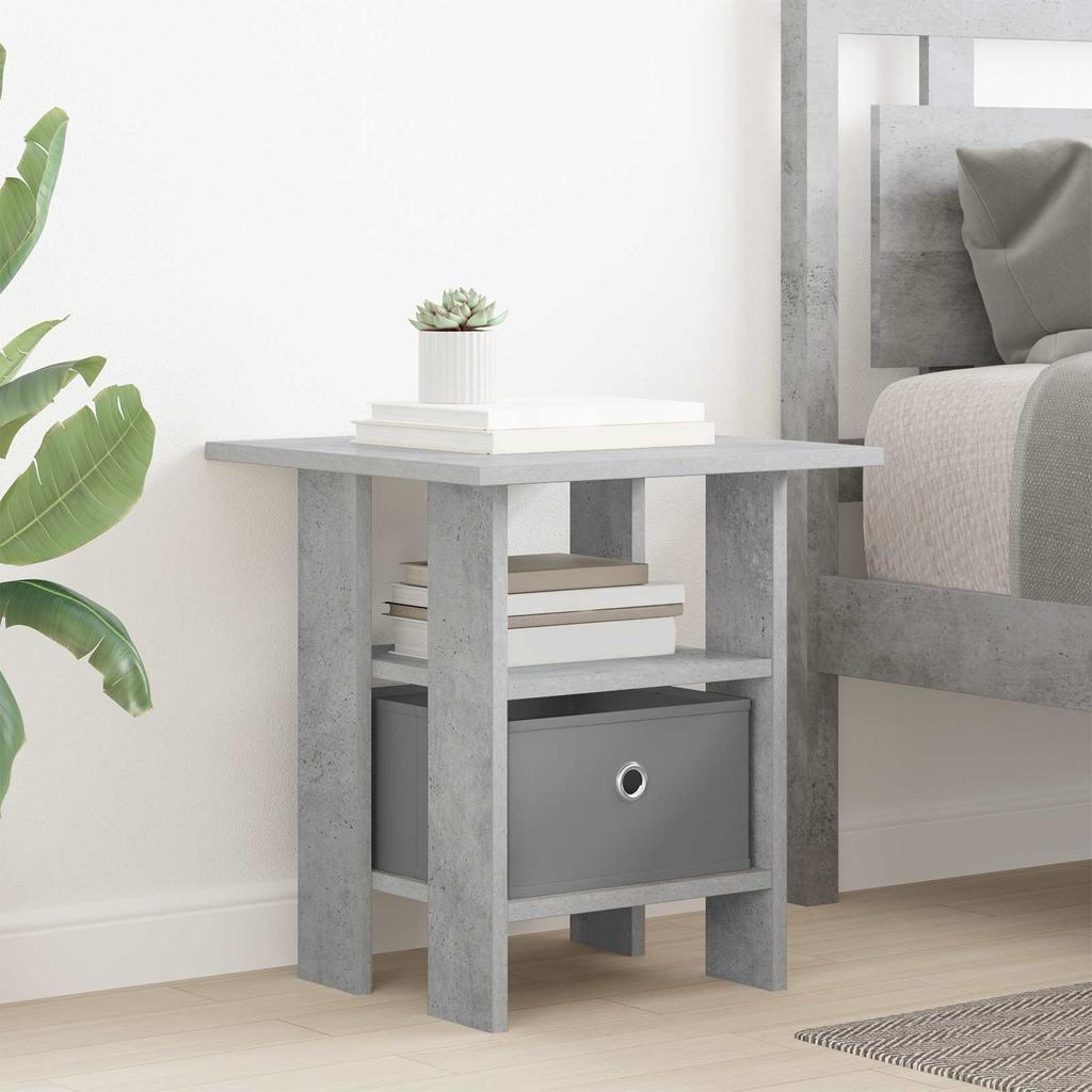 Nightstand 2 pcs Concrete Grey 41 x 40 x 45 cm Engineered Wood