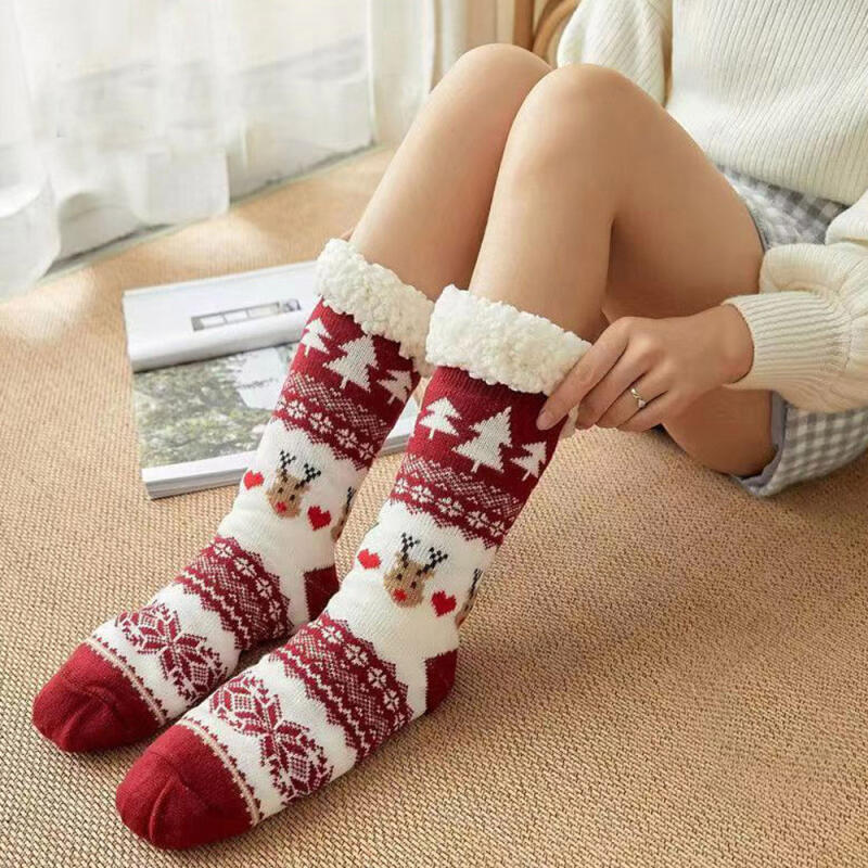 Spean Microfiber Christmas Socks Sleep Knee Socks