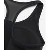 Nike Sutiã esportivo Dri-Fit de suporte médio Swoosh com zíper frontal Sutiã esportivo feminino preto FN2732-010
