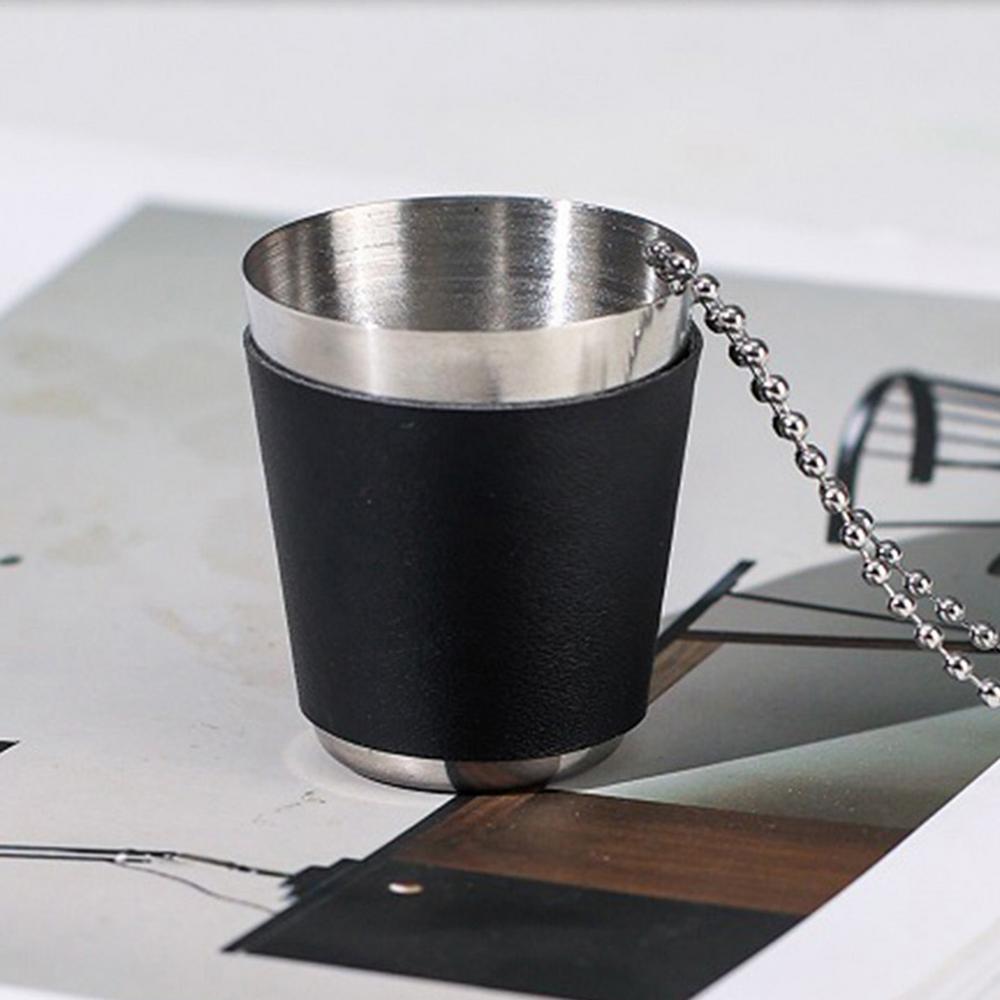 Shot Glasses With Beaded Chain Stainless Steel Wine Necklace Portable Stainless Steel Wine Glasses Set Of 6 For Bachelor Party
