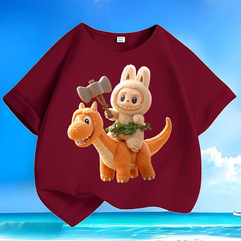 

Pure Cotton Fashionable T-shirts for Children, Loose Short-sleeved Tops for Boys and Girls in Summer 160