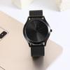 Leather Watch Stainless [BUREI] Men's Watch, Analog, Quartz, Waterproof, Popular, Thin, Simple, Stylish, Business, Casual, Strap, Men's (Black,