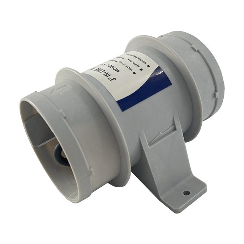NEW-2Pcs 3 Inch In-Line Blowers Boat Bilge Blower Cool Fan Marine Cabin Ventilation 12V,RV And Marine Accessories