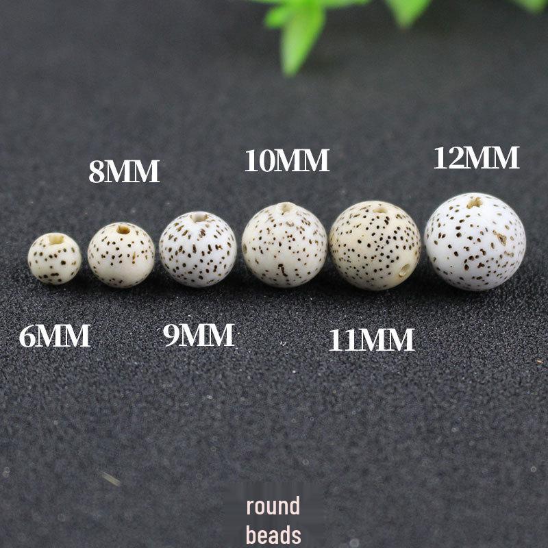 Star and Moon Bodhi Beads: Pure White High-Density 108 Bead Bracelet for DIY Prayer Accessories