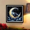 5D DIY Diamond Painting Decorative Skeleton and The Moon Full Round Drill Scenery Diamond Embroidery Cross Stitch Kits Home Decor Gift