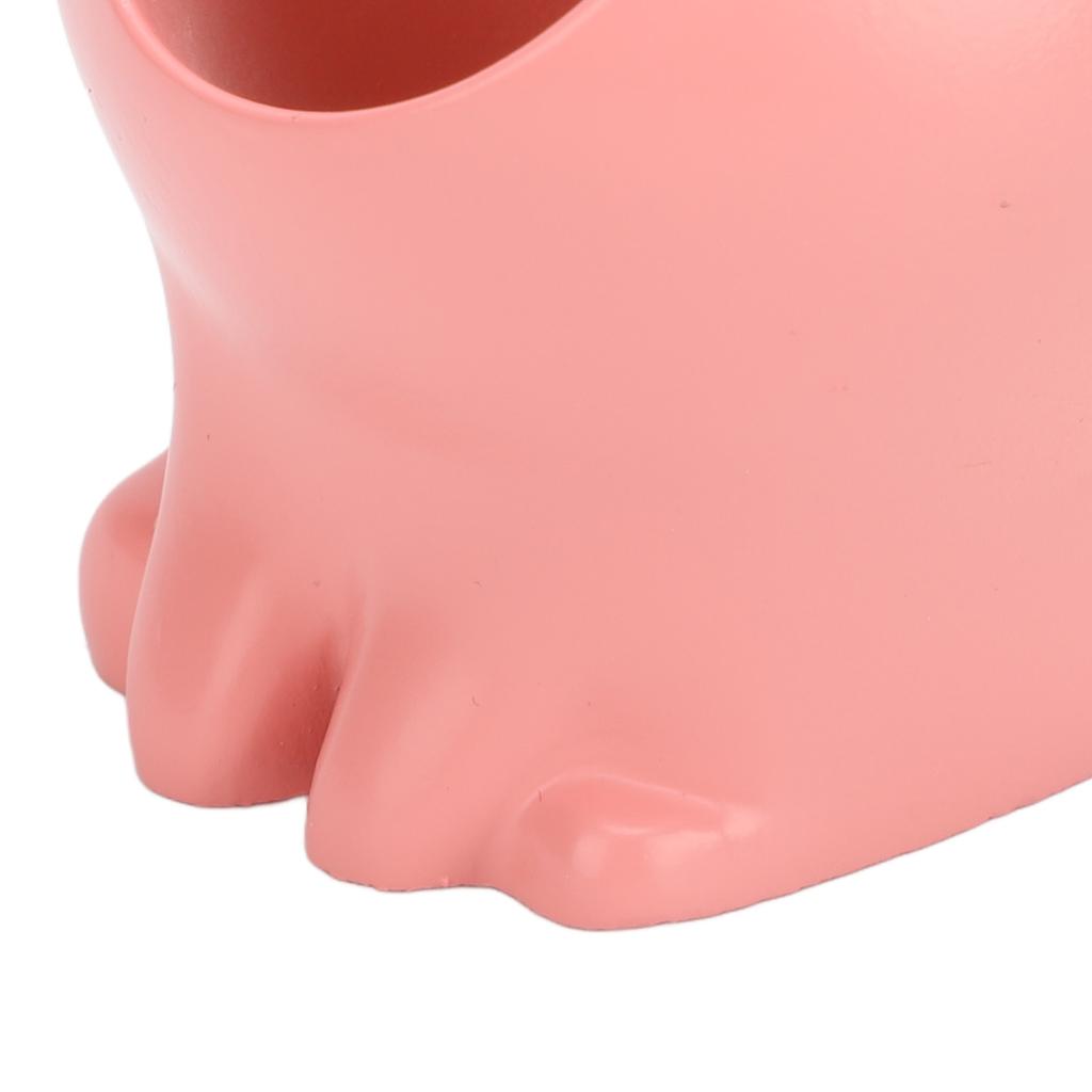 Resin Cute Animals Pen Organizer Cute Decoration Animal Pen Storage Stand Holder for Desk Pink