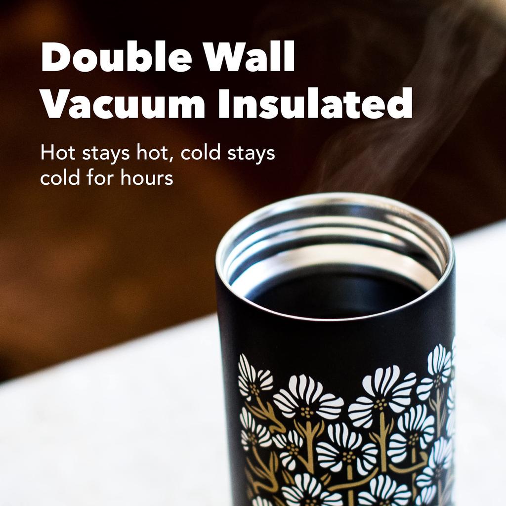 MiiR Flip Traveler 12 Oz Vacuum Flip Stainless Steel Insulated Tumbler for Hot and Cold Beverages - Double-Wall Insulated, Leak-Proof Lid, BPA-Free