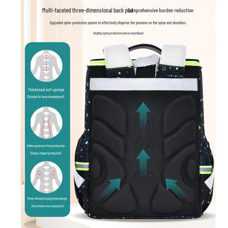 Kinderrucksack mit Cartoon-Motiv: Einteilig, großes Fassungsvermögen, für Jungen und Mädchen