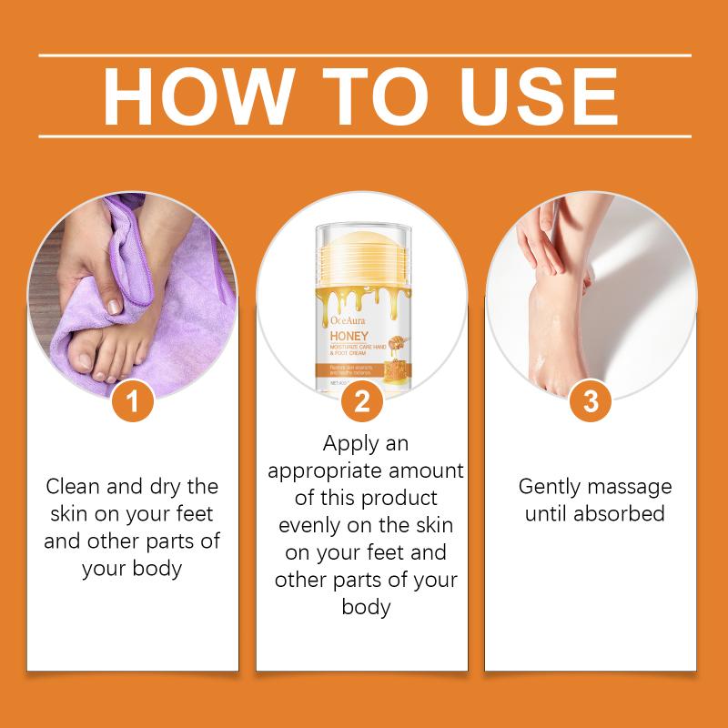 Honey Nourishing Foot Cream for Cracked Heels Deep Moisturizing and Skin Repair for Dry Feet Hand Heel Care Routine