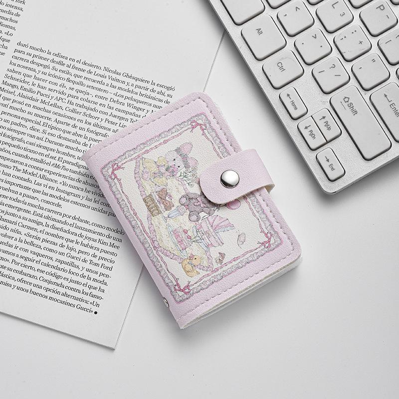 

Кошелек «Весенний пикник» с милым мультяшным дизайном – Защита от размагничивания, Множество слотов для карт для студентов