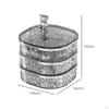 Rotating Jewelry Box Earrings Holder 360° Rotation Trendy 3 Layer Organizer Tray