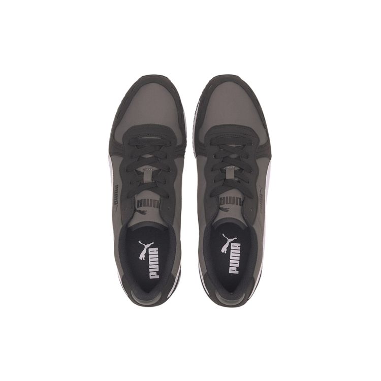 Puma Cabana Run Comfortable Versatile Leather Shock Absorption Non-Slip Low-Top Marathon Running Shoes Unisex sneaker Black Gray 373393-01