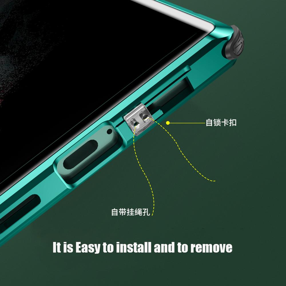360 Anti Peeping Privacy Double Sided Tempered Glass Case For Samsung Galaxy S26 S23 S24 Ultra Case Metal Bumper Magnetic Cover