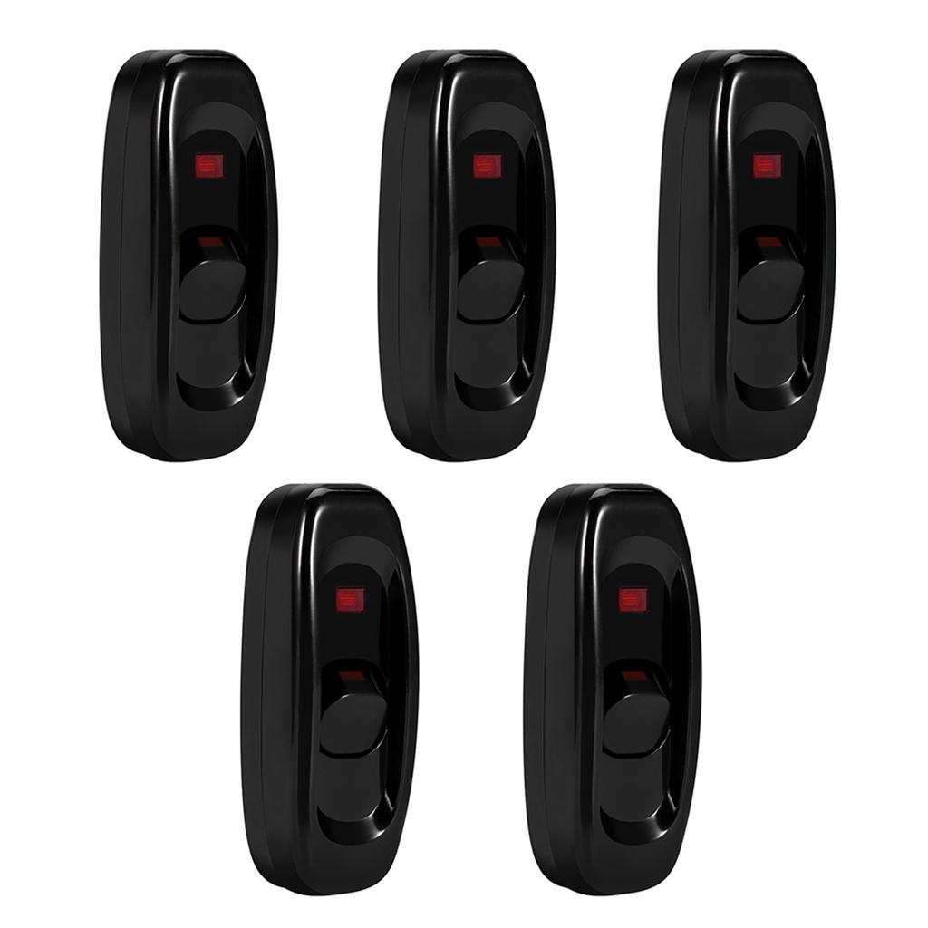 AC 250V 10A In-line ON/OFF Stolní lampa Kabel se spínačem s LED kontrolkou Bílý