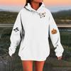 Women's Solid Color Long Sleeve Casual Halloween Print Pullover Hooded Sweatshirt