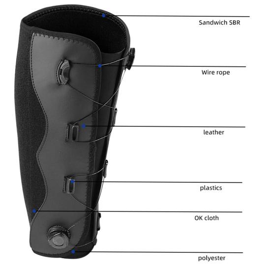 1 ks Kompresní chránič holení pro muže a ženy Umělá kůže Nastavitelný Chránič lýtka pro fotbalové sporty