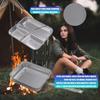Retro Aluminium Camping-Lebensmittelbehälterbox mit Wärmespeicherfunktion, ideal zum Wandern und Reisen, geräumiges Fach