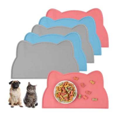 Lebensmittelechtes Silikon Katzenmatte Schmutzabweisend Leicht zu Reinigen Katzen- und Hundenapfmatten Wasserdicht und Auslaufsicher Anti-Rutsch-Pad Haustierprodukt