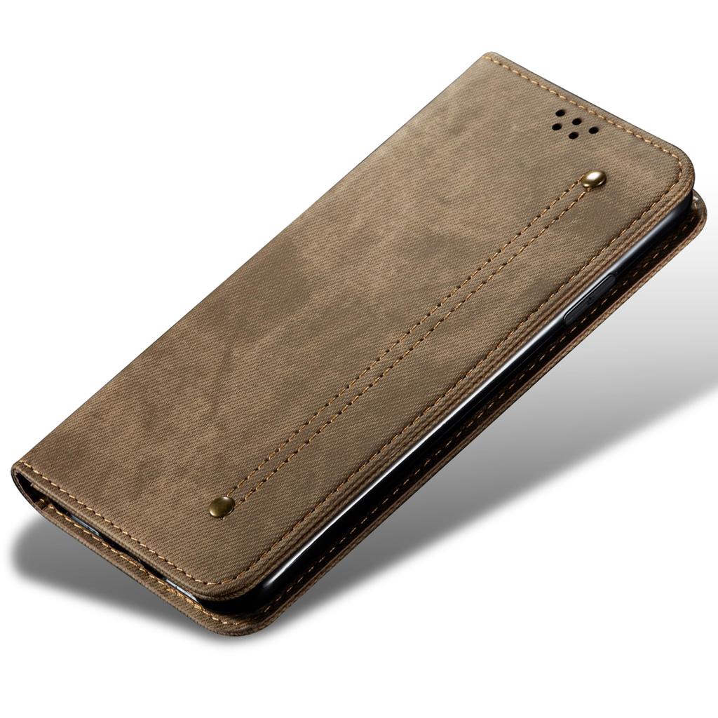 For Realme 12 Pro 5G/12 Pro+ 5G Case Leather Jeans Cloth Texture Cell Phone Cover
