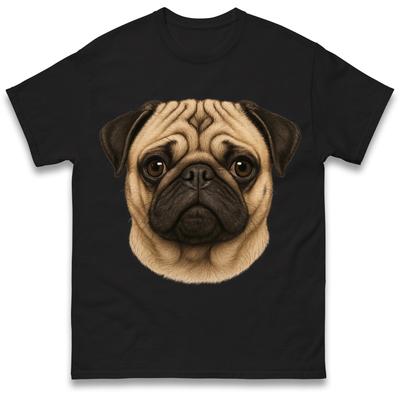 Pug Face T Shirt Tshirt Mens Womens Unisex Tops Tees