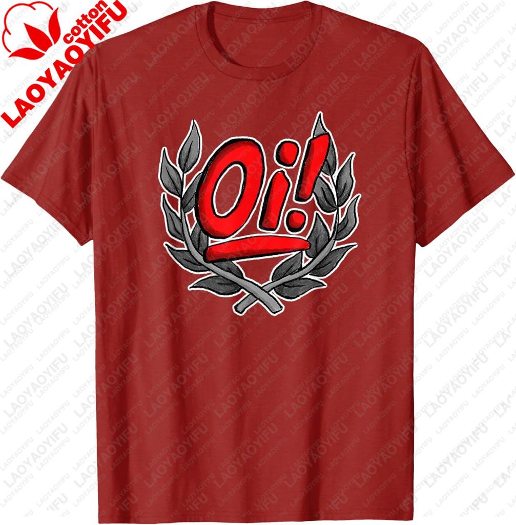 Oi Oi Oi Skinhead Hardcore Ska Punk T-shirt Confortable et Décontracté Manches Courtes