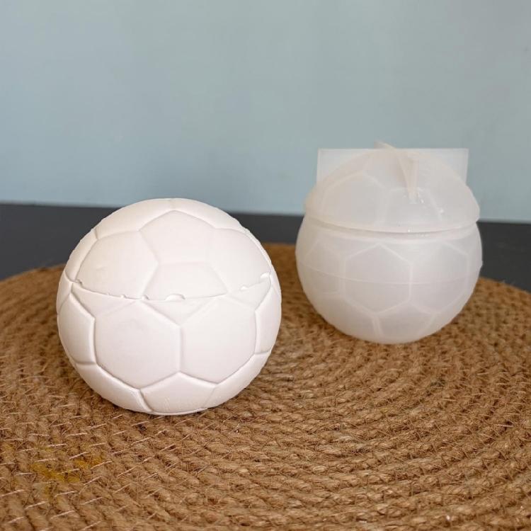Stampo in Silicone Traslucido per Progetti di Tazze a Forma di Palla Sportiva, Forma Divisa per Espositori in Resina e Artigianato in Gesso Fai-da-te