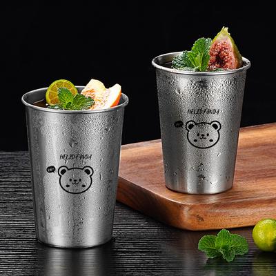  304 Stainless Steel Cup Stackable Metal Tumbler Cups Portable Durable Drinking Cup Beer Cup Milk Coffee Mug Drinkware