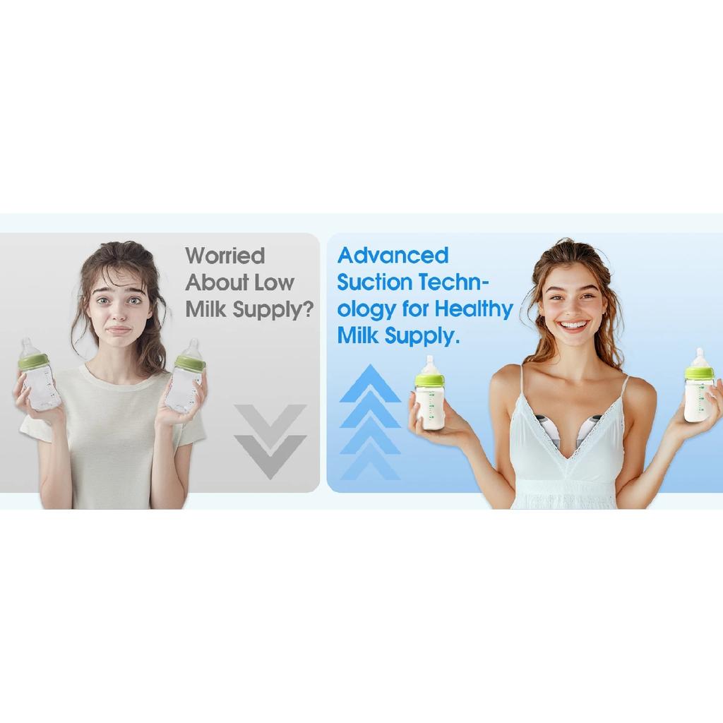 Breast Pump Electric Handsfree BPA Free With Heating & UV Sterilize Lid Optional Wireless Upgrade Wearable Breastfeeding Pump