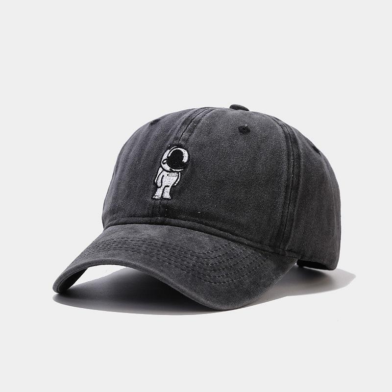 Baseball cap men's European and American washed retro embroidered cap women's outdoor travel sun protection curved brim sun hat