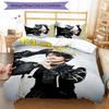 3pcs Custom Name TOP lands boy group Zhu Zhixin Bedding Set Duvet Cover Closure Includes 1 Duvet Cover & 2 Pillowcases for All Seasons Bedroom Decor